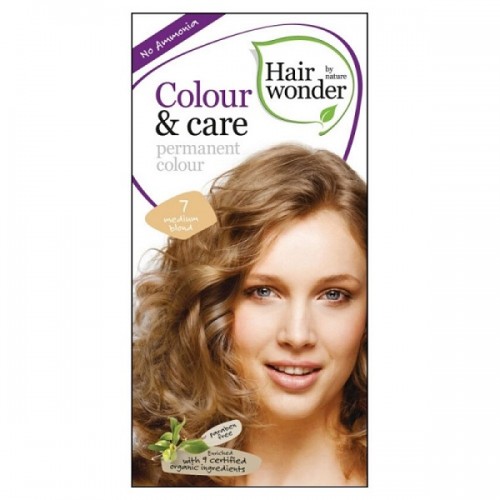 HAIRWONDER Dlouhotrvající barva na vlasy 7 Střední blond 100ml